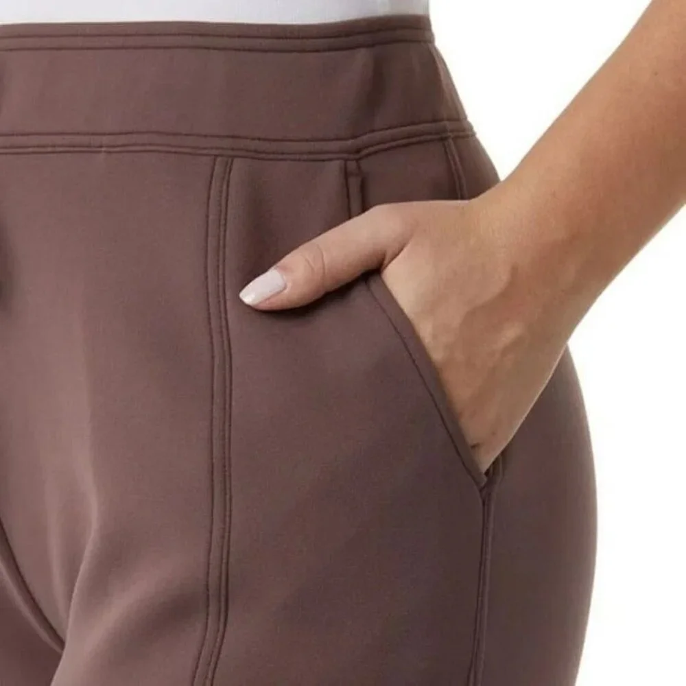 32 Degrees Heat Women's S Jogger Pants With Zippered Pocket Brown M0700